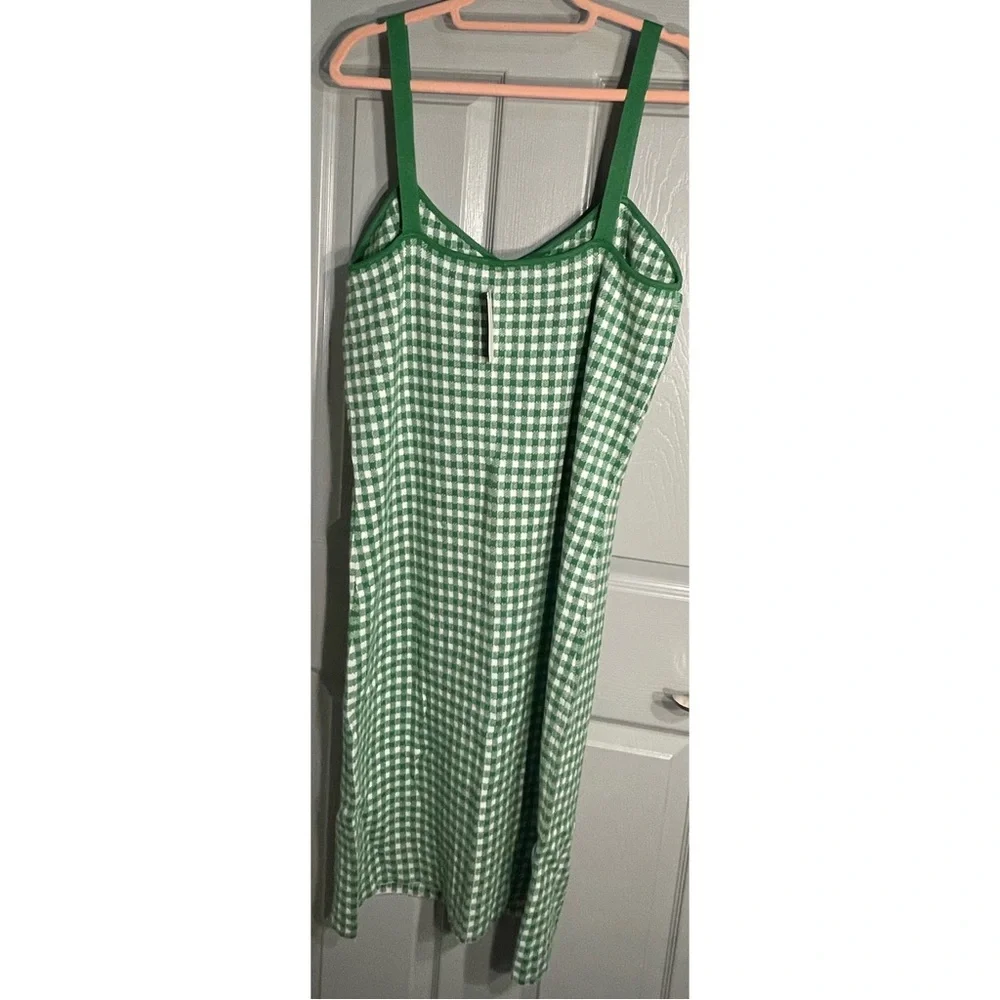 Anthropologie Gingham Knit Mini Dress NWT SZ XL - Picture 6 of 14